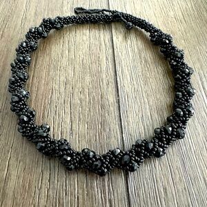 Beaded Black Necklace (Choker Style)